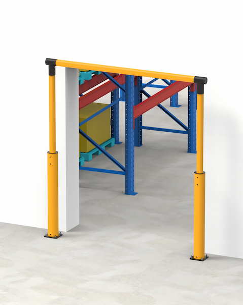 Reinforced plastic impact protector for doors