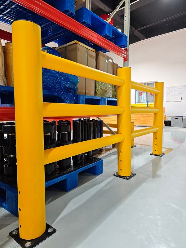 Bolt-down industrial guardrail